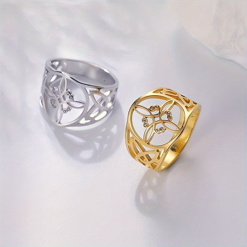 Vintage Stylish Cross Celtic Button Ring