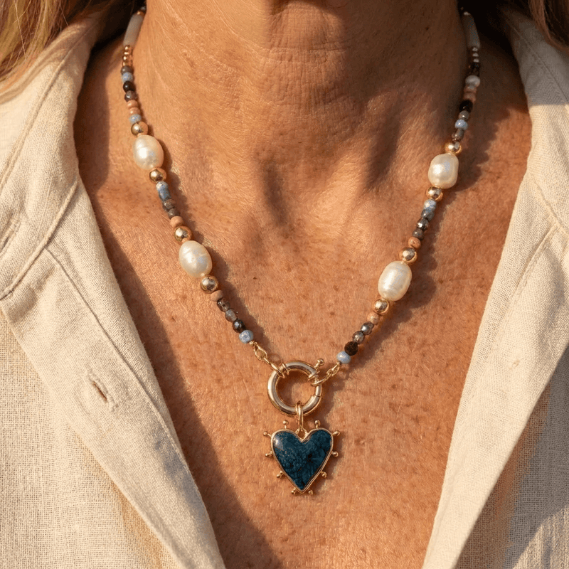 Bohemian Handcrafted Colorful Heart Necklace