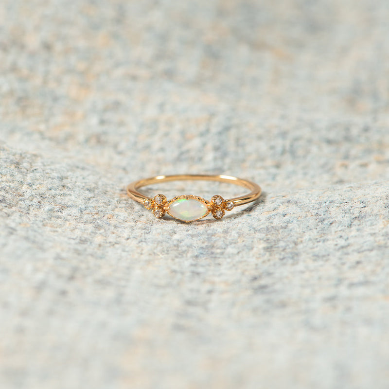 Purest Love Matching Oval Cut Opal Mother & Daughter Ring