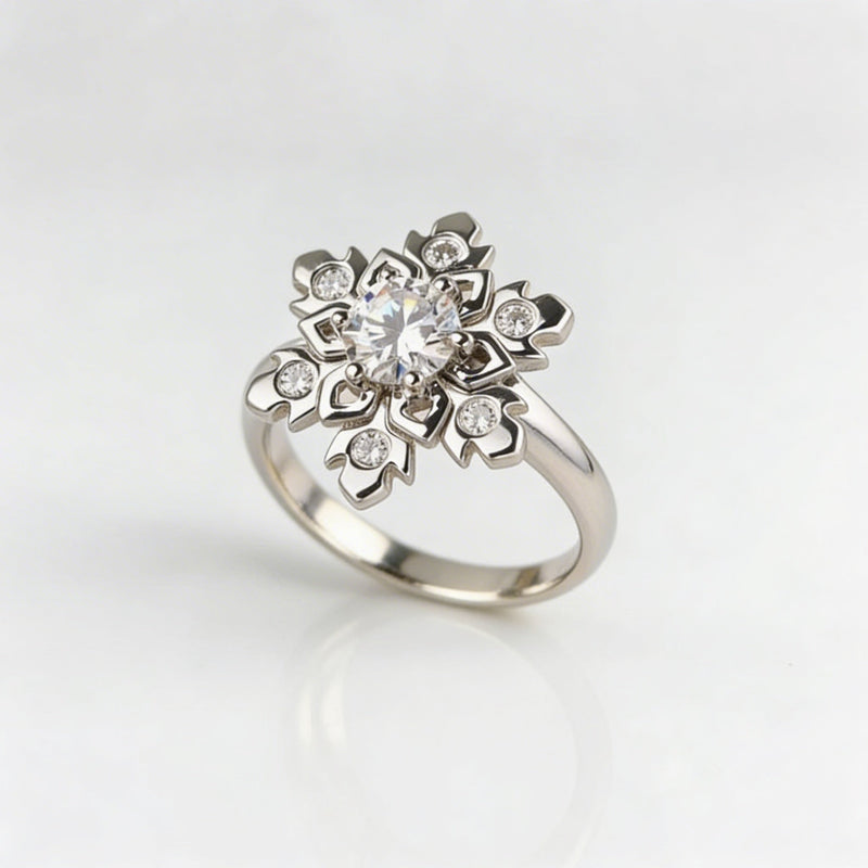 Elegant Minimalist Micro Paved Round Zirconia Ring