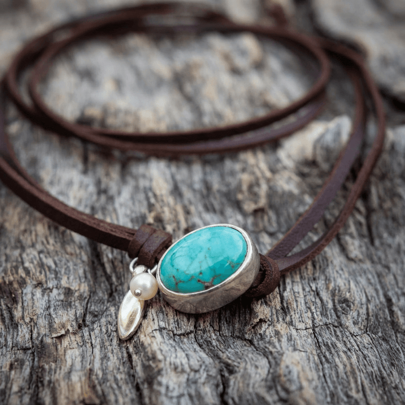 Vintage Turquoise Pearl Multi Layered Necklace