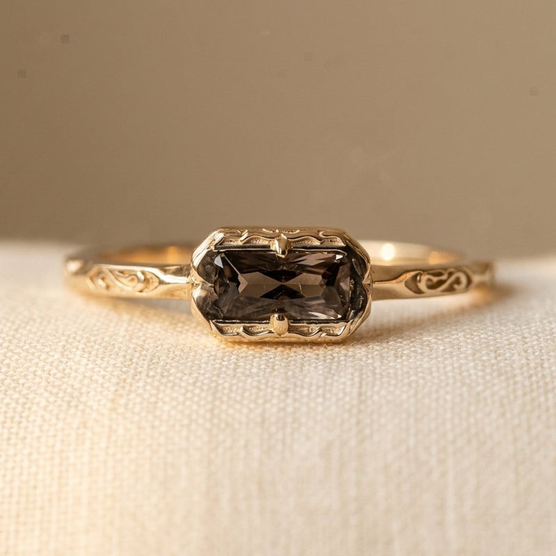 Vintage Engagement Anniversary Crystal Ring