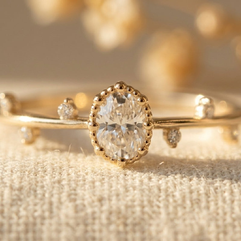 Inlaid Zirconia Outfits Copper Tone Ring