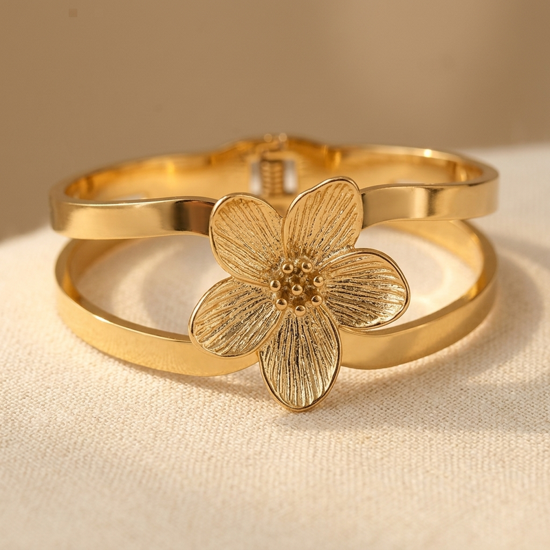 Gold Plated Stainless Steel Bangle