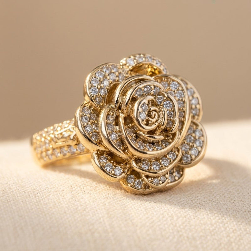 Micro Rose Flower Ring