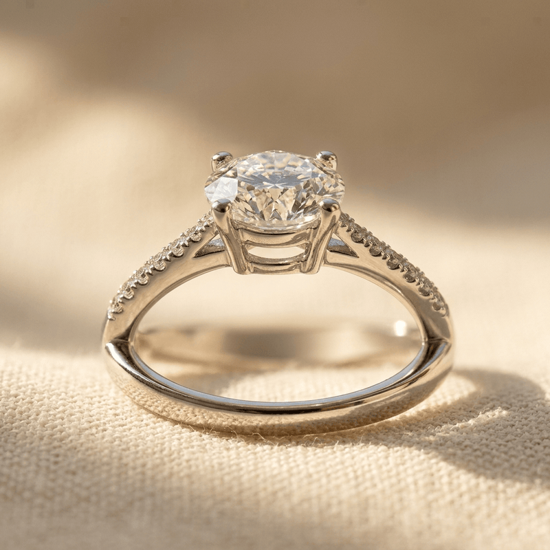 Elegant White Cubic Zirconia Gold Plated Ring