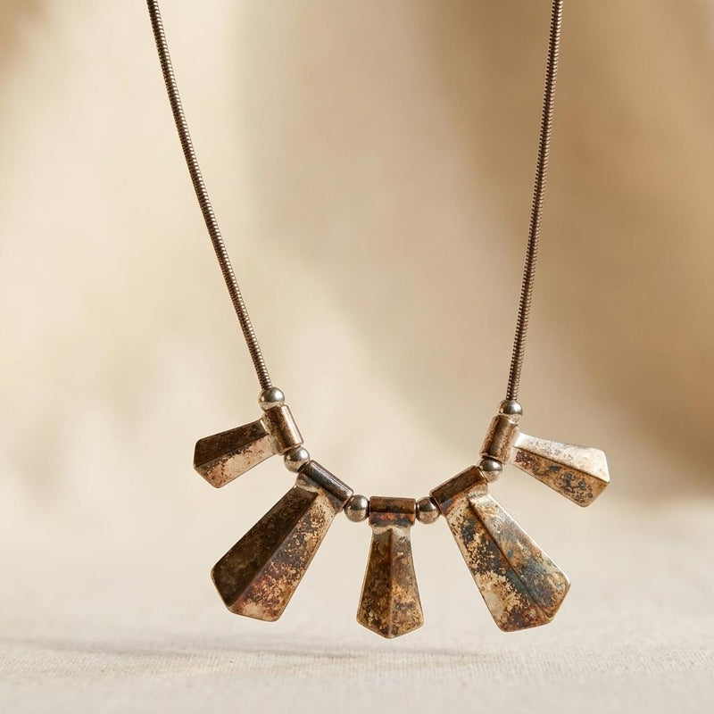 Bohemian Geometric Handmade Metal Necklace