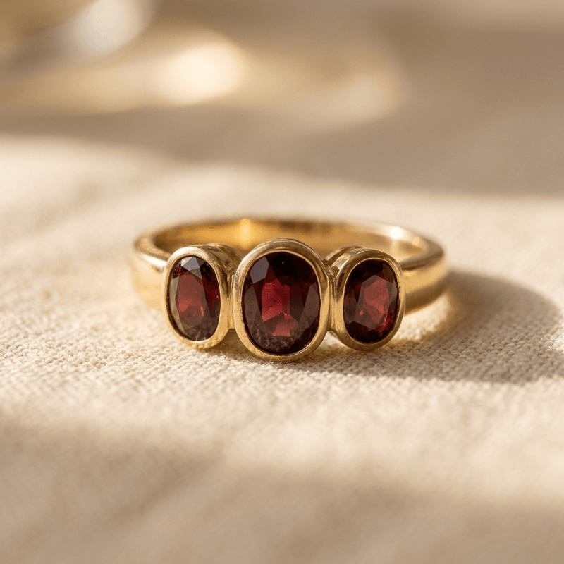 Copper Hexagonal Zirconia Star Unisex Ring
