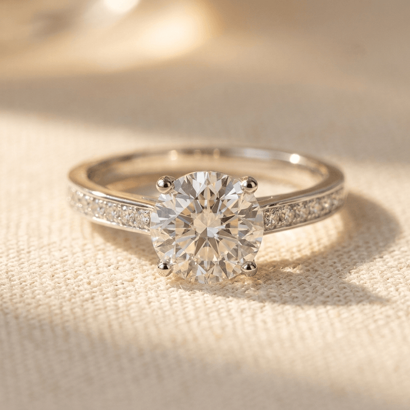 Elegant White Cubic Zirconia Gold Plated Ring