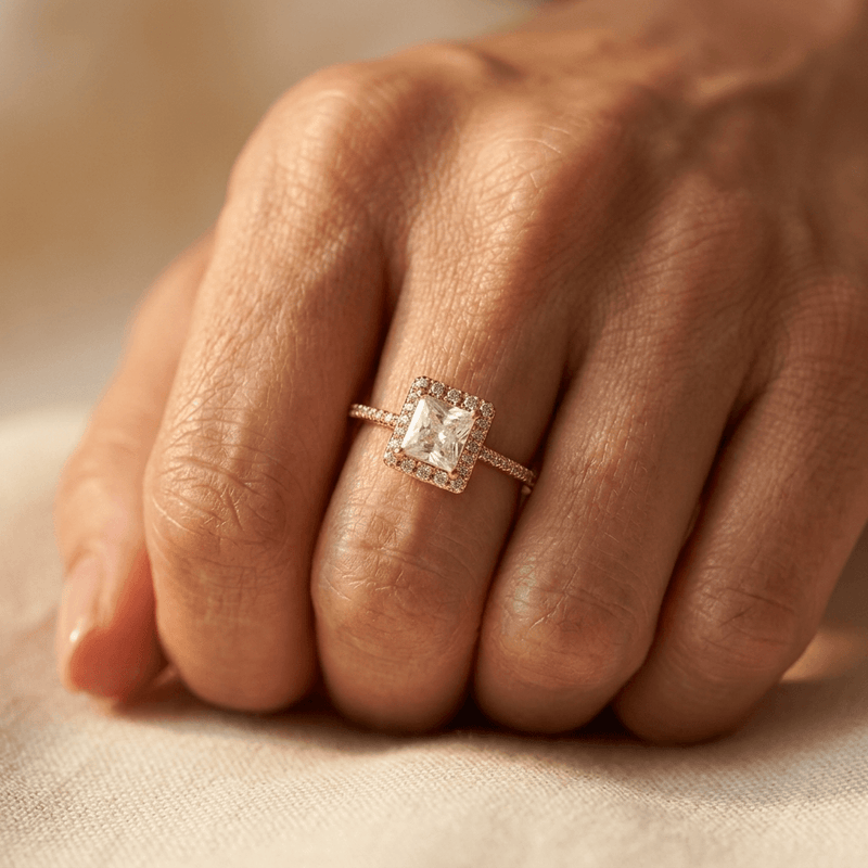 Light Luxury Cubic Zirconia Wedding Ring